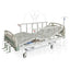 Cama hospitalaria manual Home Care Technology con respaldo ajustable y ruedas para movilidad fácil.