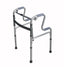 Caminador doble apoyo plata de Home Care Technology, estructura sólida y ajustable para mayor estabilidad y seguridad.