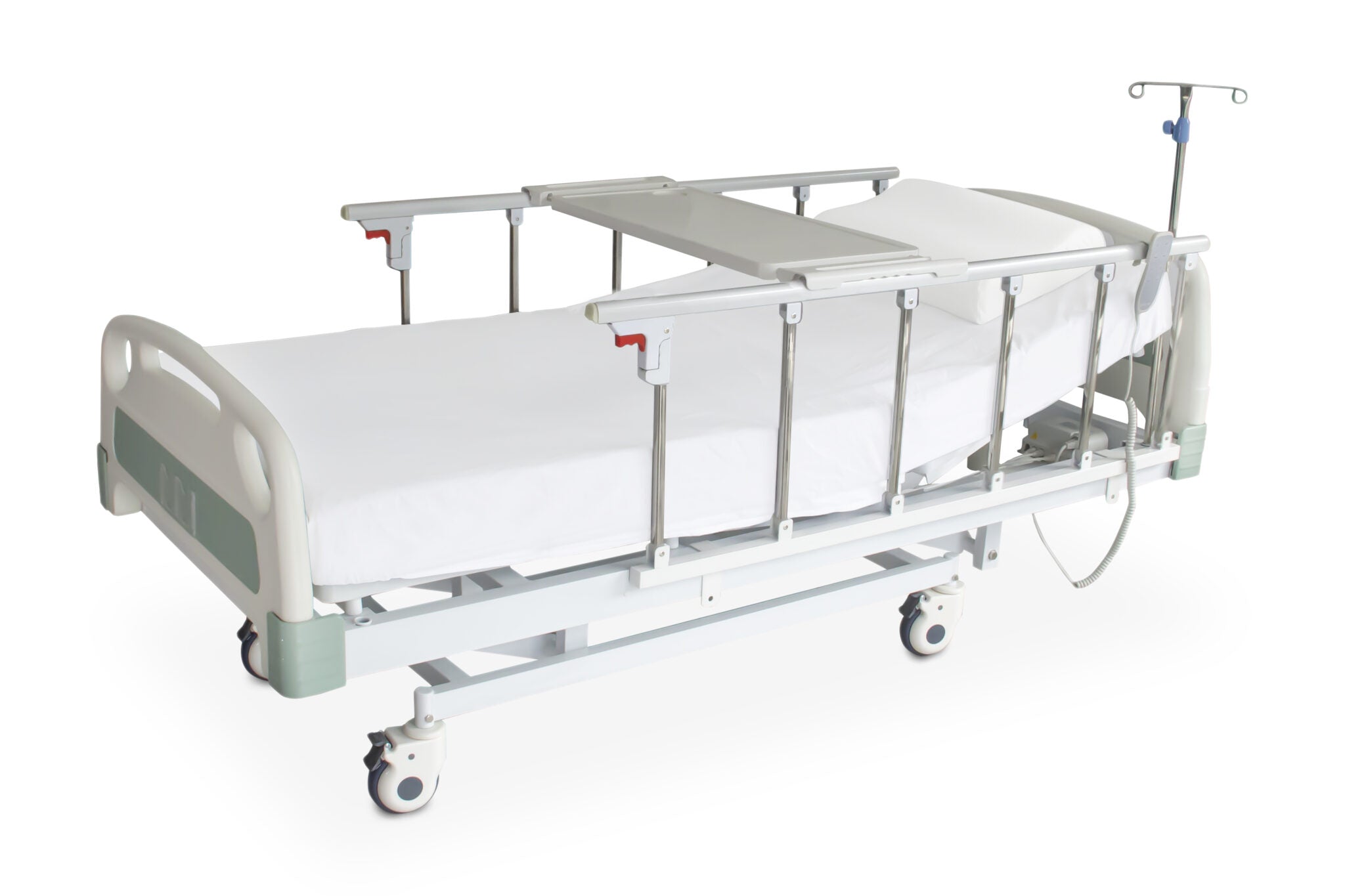 Mesa para barandas de cama hospitalaria