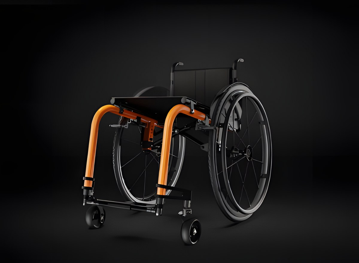 Silla de ruedas Karma Activa Aria Plixa con marco plegable en vista lateral Imagen principal del producto