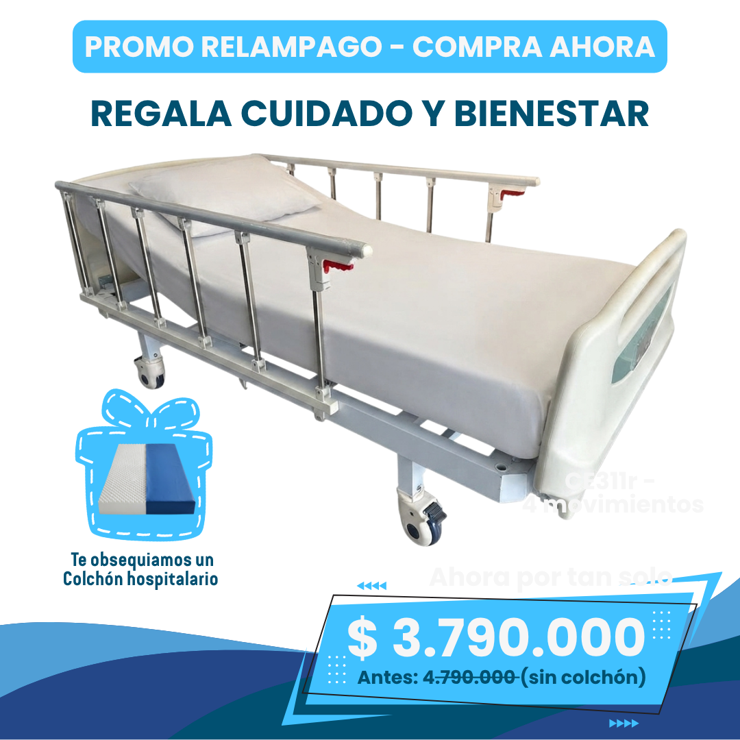GRAN PROMO: Cama Hospitalaria Eléctrica CE311R + Colchón Hospitalario SIlver Imagen principal del producto