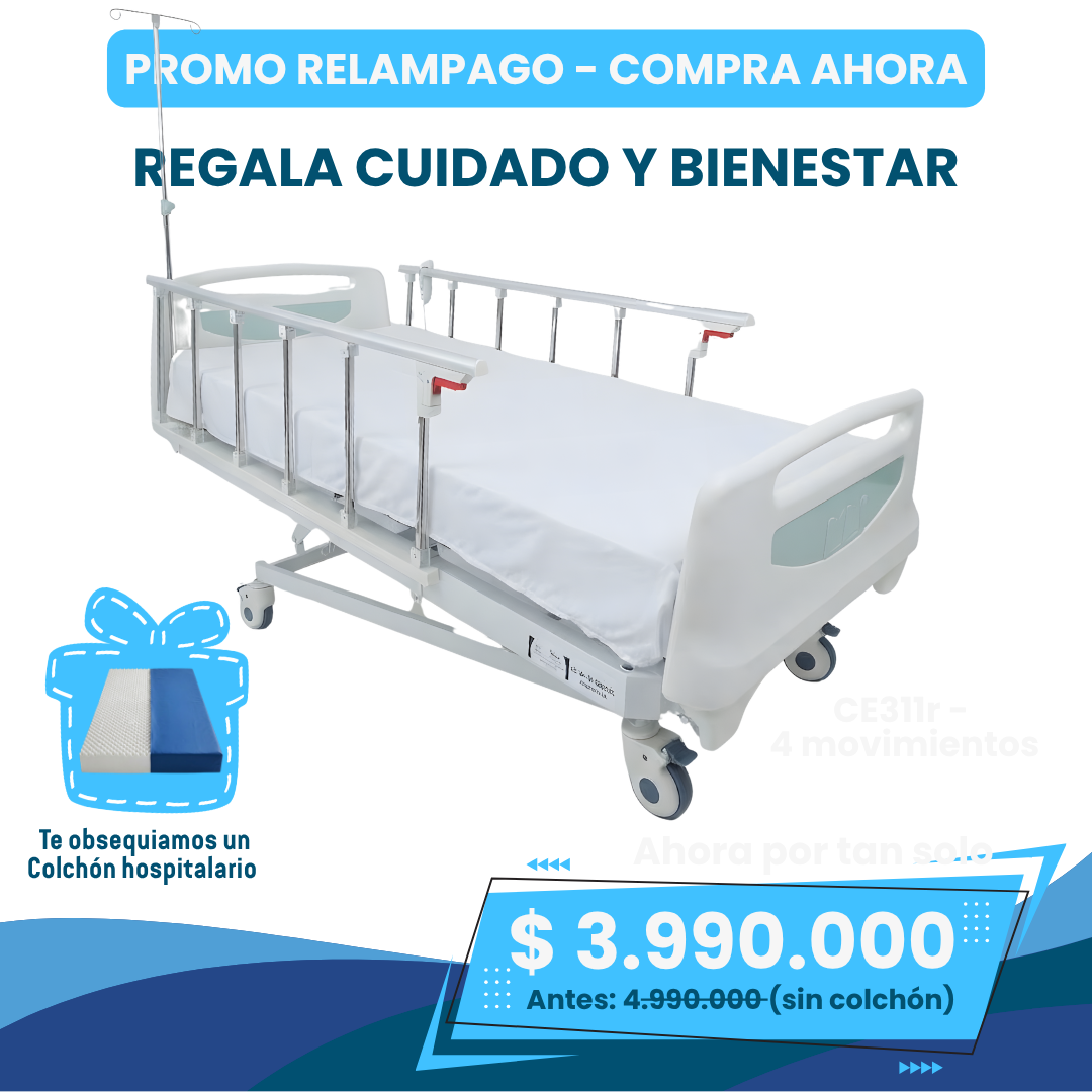 PROMO EXCLUSIVA Cama hospitalaría electrica CE326 + Colchón antiescaras Imagen principal del producto