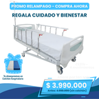 Cama hospitalaria eléctrica Home Care Technology CE326 con colchón antiescaras, ideal para cuidado y comodidad hospitalaria