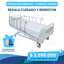 Cama hospitalaria eléctrica Home Care Technology CE326 con colchón antiescaras, ideal para cuidado y comodidad hospitalaria