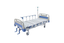 Cama hospitalaria manual CM317 de Home Care Technology, estructura metálica con ruedas y control manual para cuidados médicos.
