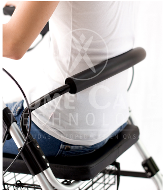 Caminador con asiento y canastilla FS965