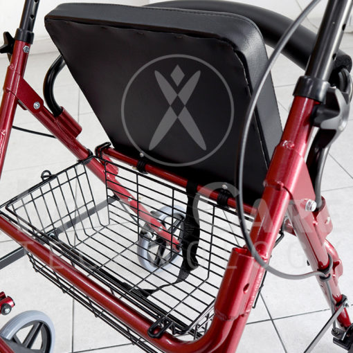 Caminador de lujo vinotinto con piecero FT412