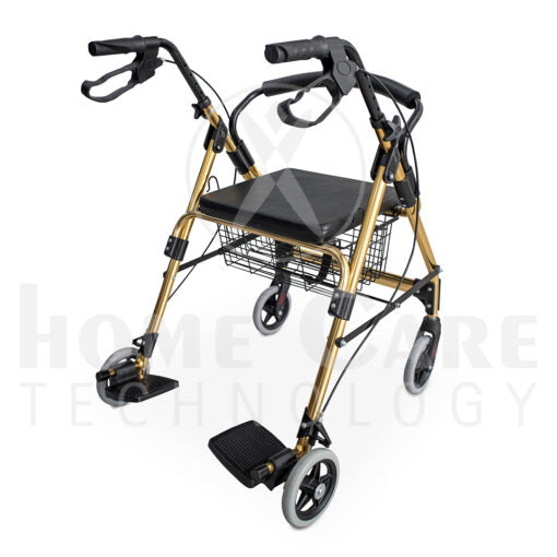 Caminador de lujo dorado con piecero FT414 Imagen secundaria del producto