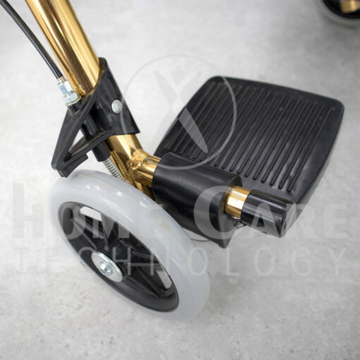 Caminador de lujo dorado con piecero FT414