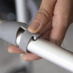 Caminador con ruedas delanteras plata FT440