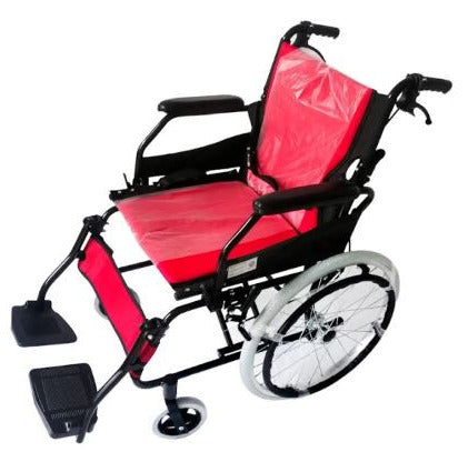 Silla de ruedas de transporte en aluminio FT665