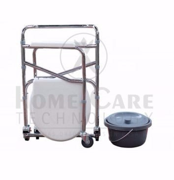 Silla sanitaria con ruedas en aluminio FT701 Imagen secundaria del producto
