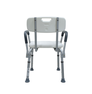 Silla de ducha con brazos Home Care Technology FT793, ayuda sanitaria de plástico resistente para baño con reposabrazos.