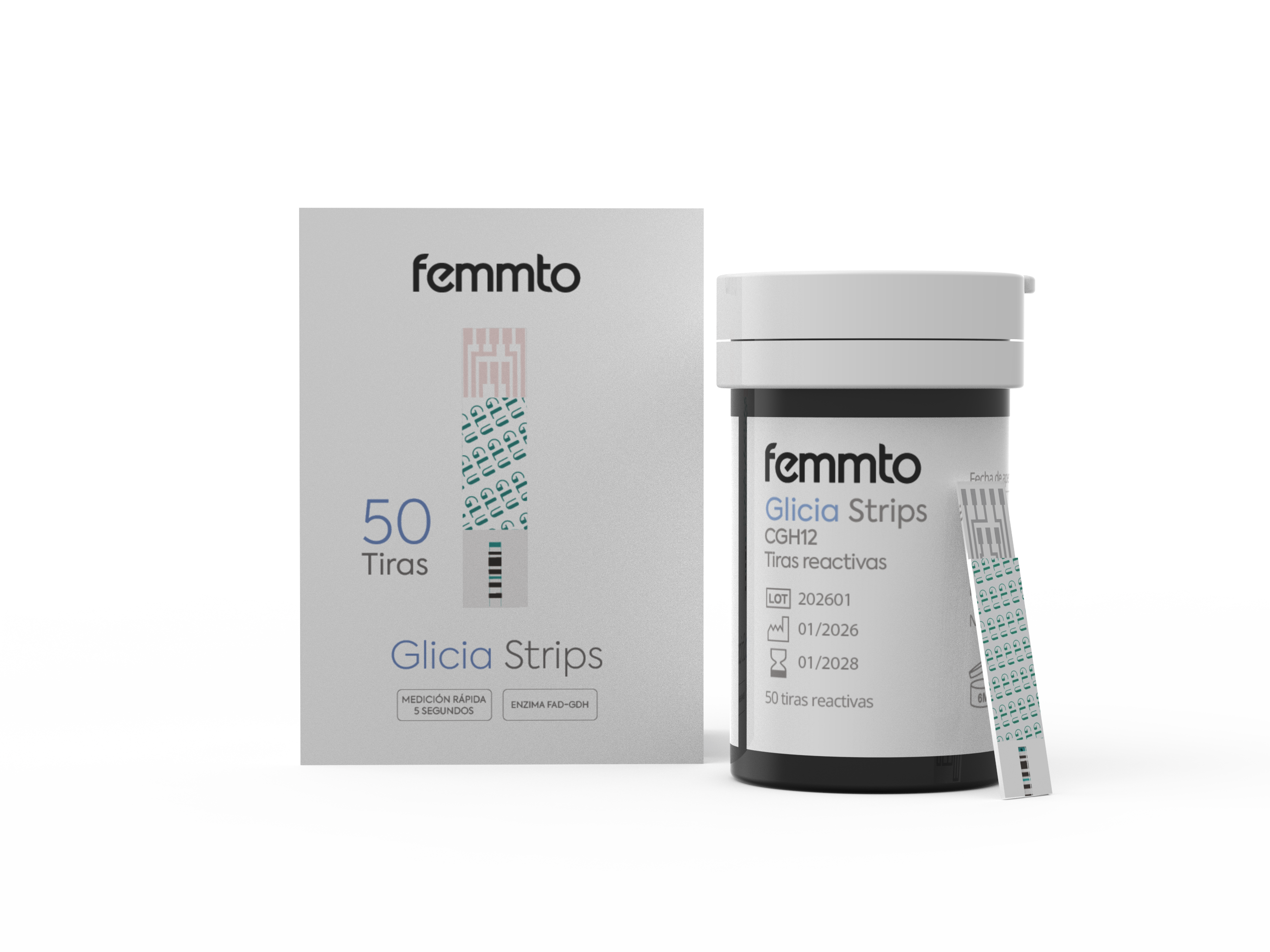 Tiras Reactivas De Glucosa Para Medición De Glucemia | Glicia Strips Imagen secundaria del producto