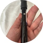 Muleta plegable negra de la marca Home Care Technology, diseñada para apoyo y movilidad, con acabado en color negro.