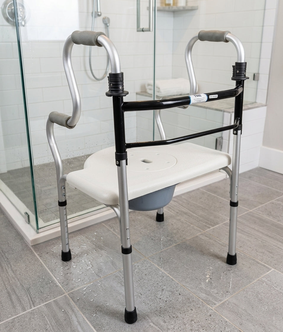 Caminador con asiento de ducha Home Care Technology 9636L, ayuda sanitaria para la movilidad y la higiene personal. Imagen principal del producto
