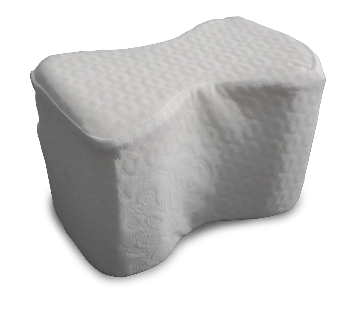 Almohada ortopédica para rodilla de espuma viscoelástica de la marca HOME CARE TECHNOLOGY, mostrada en imagen general.