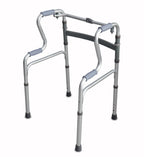 Caminador doble de apoyo de Home Care Technology, estructura metálica y ruedas, diseñado para soporte y estabilidad.