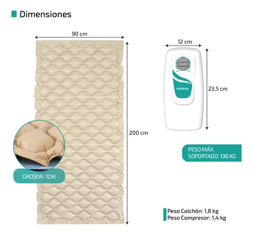 Colchoneta antiescaras aire alternante HF6001