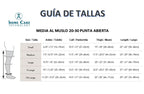 Media al muslo punta abierta - Compresión 20-30