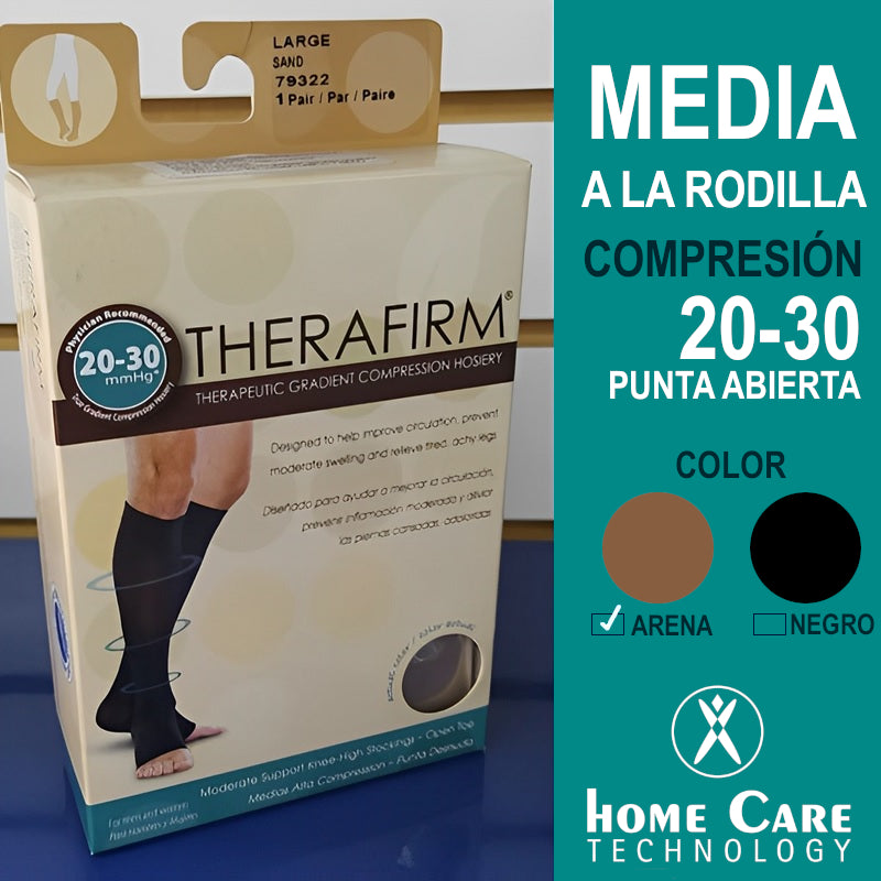 Media a la rodilla punta abierta - Comp 20-30