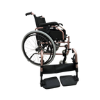 Silla de ruedas con doble cruceta de Home Care Technology, modelo FS959, diseñada para movilidad y comodidad.