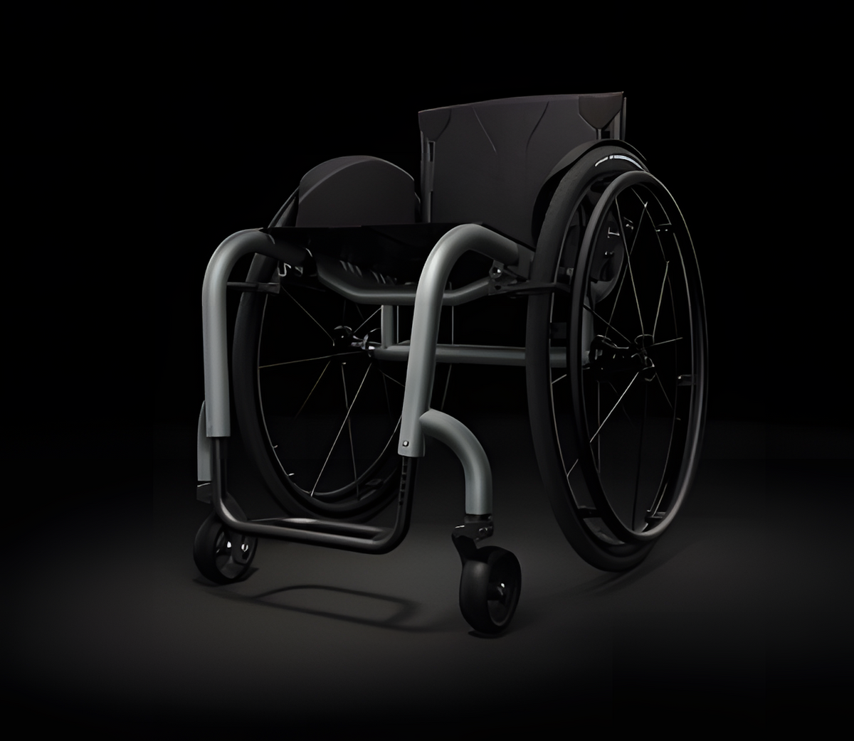 Silla de ruedas Karma Activa Aria 1.0 Speciale con marco fijo encuadrada en color negro Imagen principal del producto