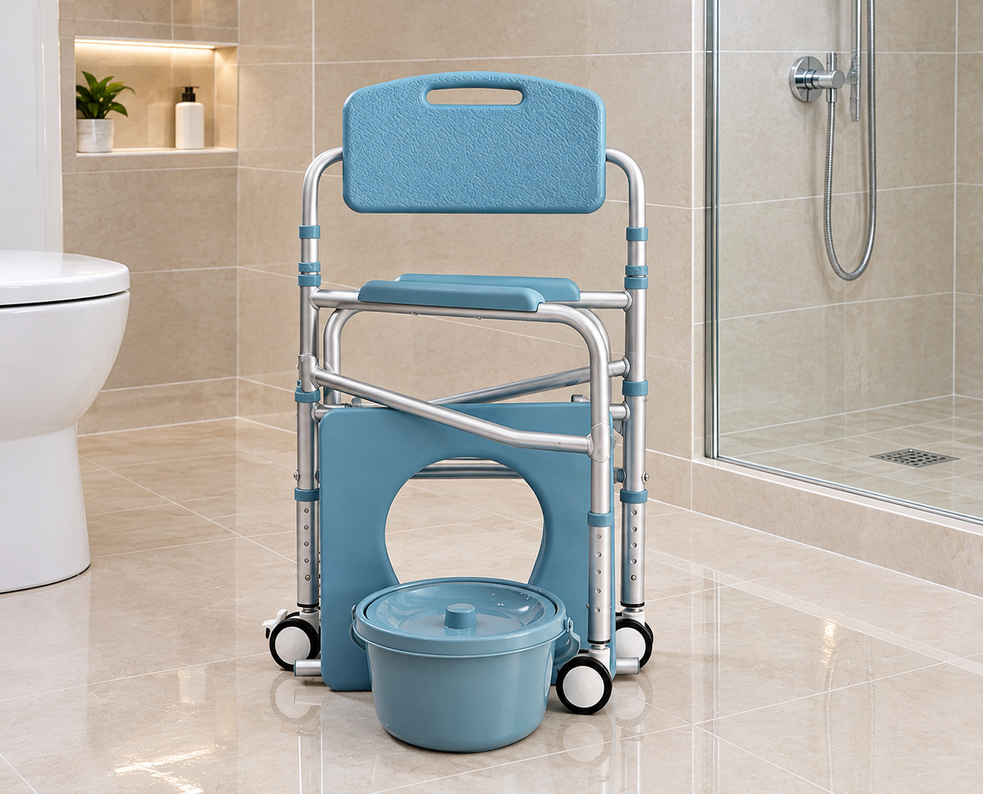 Silla Sanitaria en Aluminio PH9012B Imagen secundaria del producto