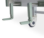 Cama hospitalaria manual CM317 de Home Care Technology, estructura metálica y superficie acolchada para cuidados médicos.