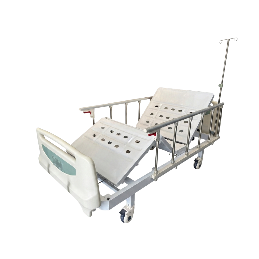 Cama hospitalaria eléctrica Home Care Technology CE326 con colchón antiescaras, ajustable y cómoda para cuidado médico.