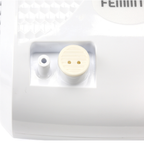 Nebulizador a pistón para adultos Femmto BC68001 con boquilla y manguera, dispositivo médico para inhalación.
